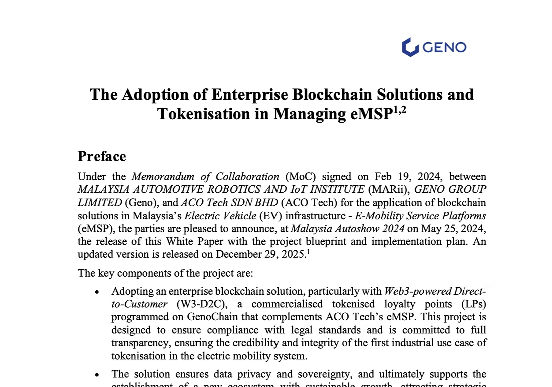The Adoption of Enterprise Blockchain Solutions and Tokenisation in Managing eMSP (v2-2025.12)
